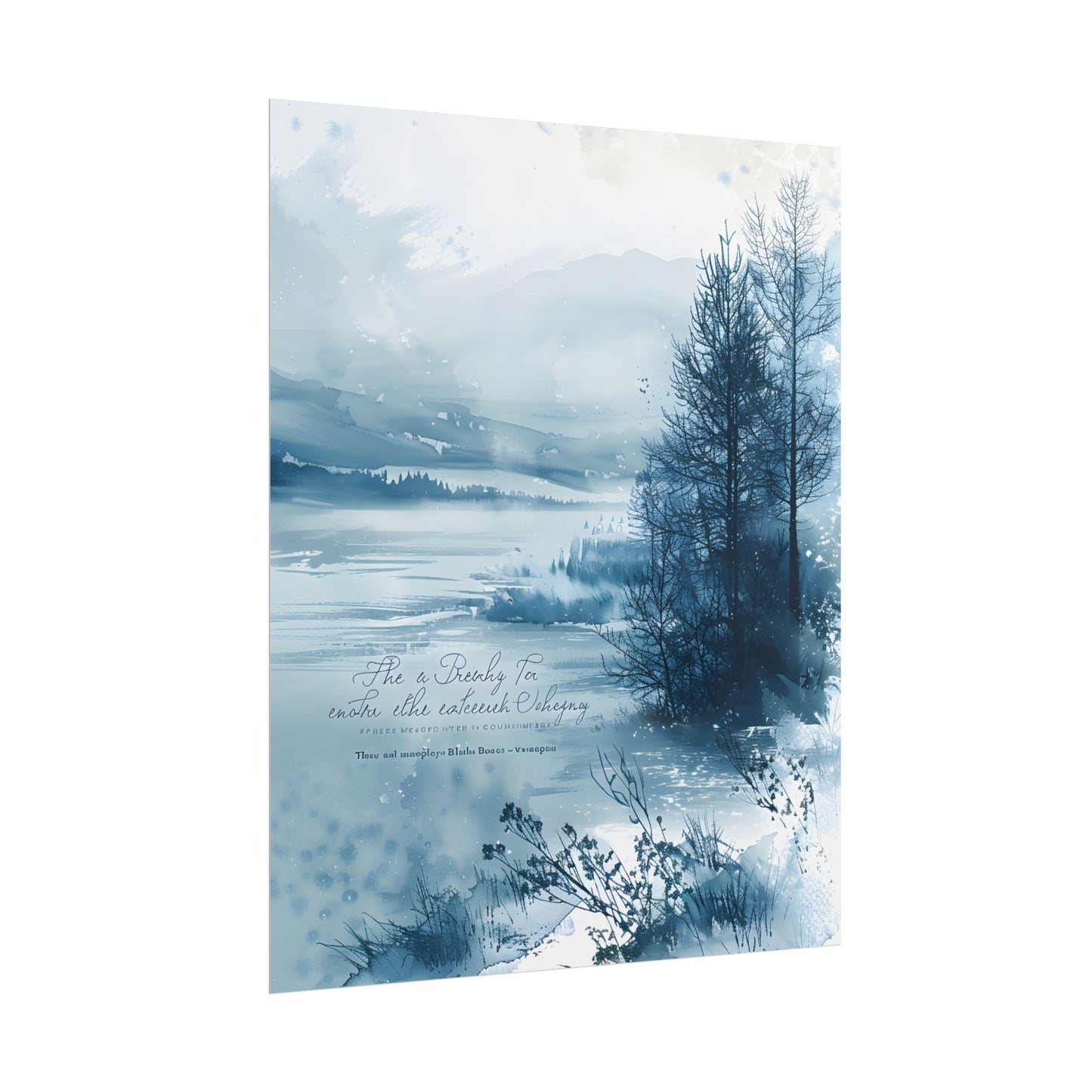 Peaceful Serenity: Winding River and Forest Reflections - Poster