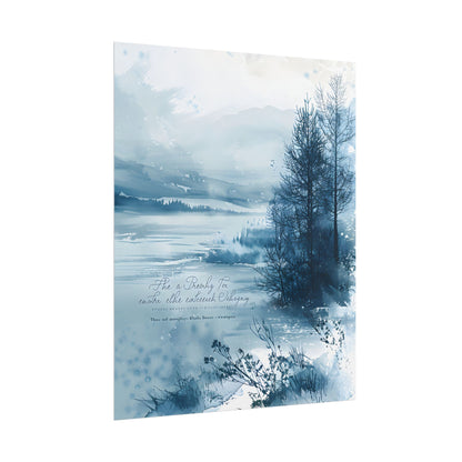 Peaceful Serenity: Winding River and Forest Reflections - Poster