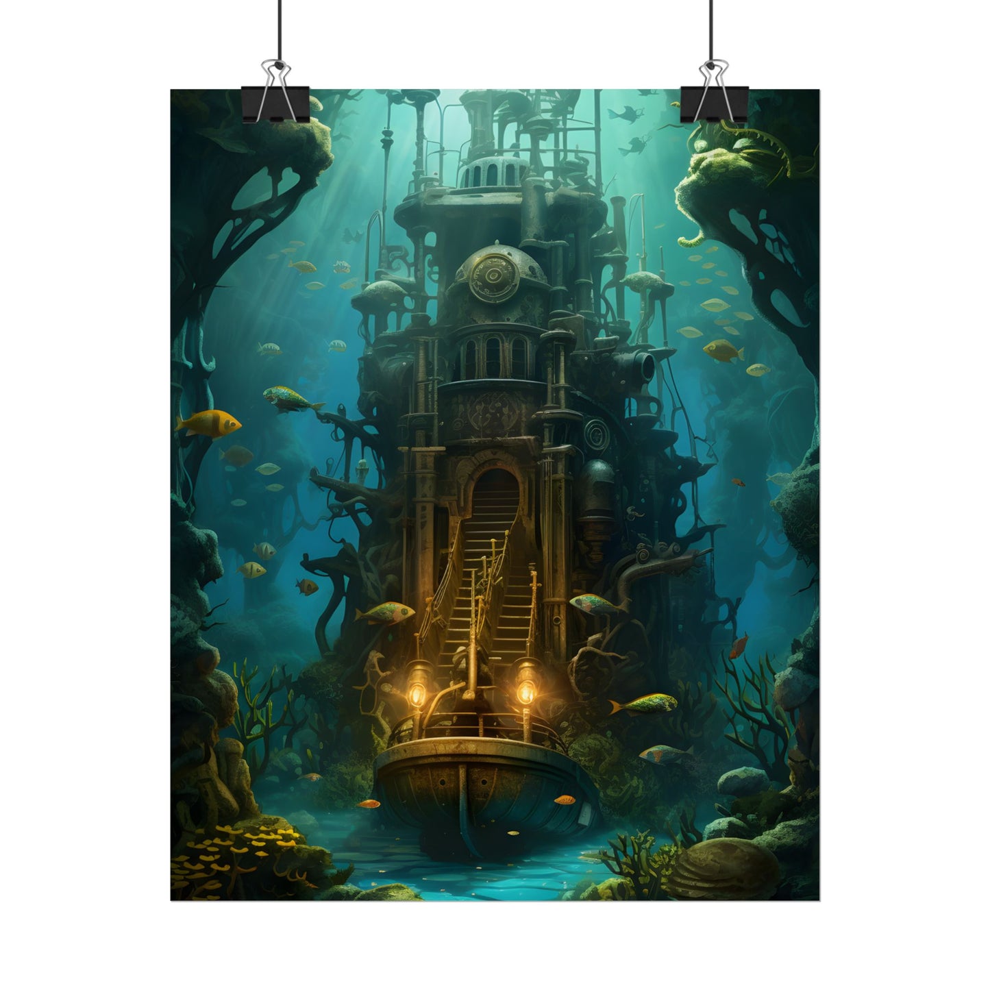 Steampunk Undersea Odyssey: A Journey on the Nautilus - Poster