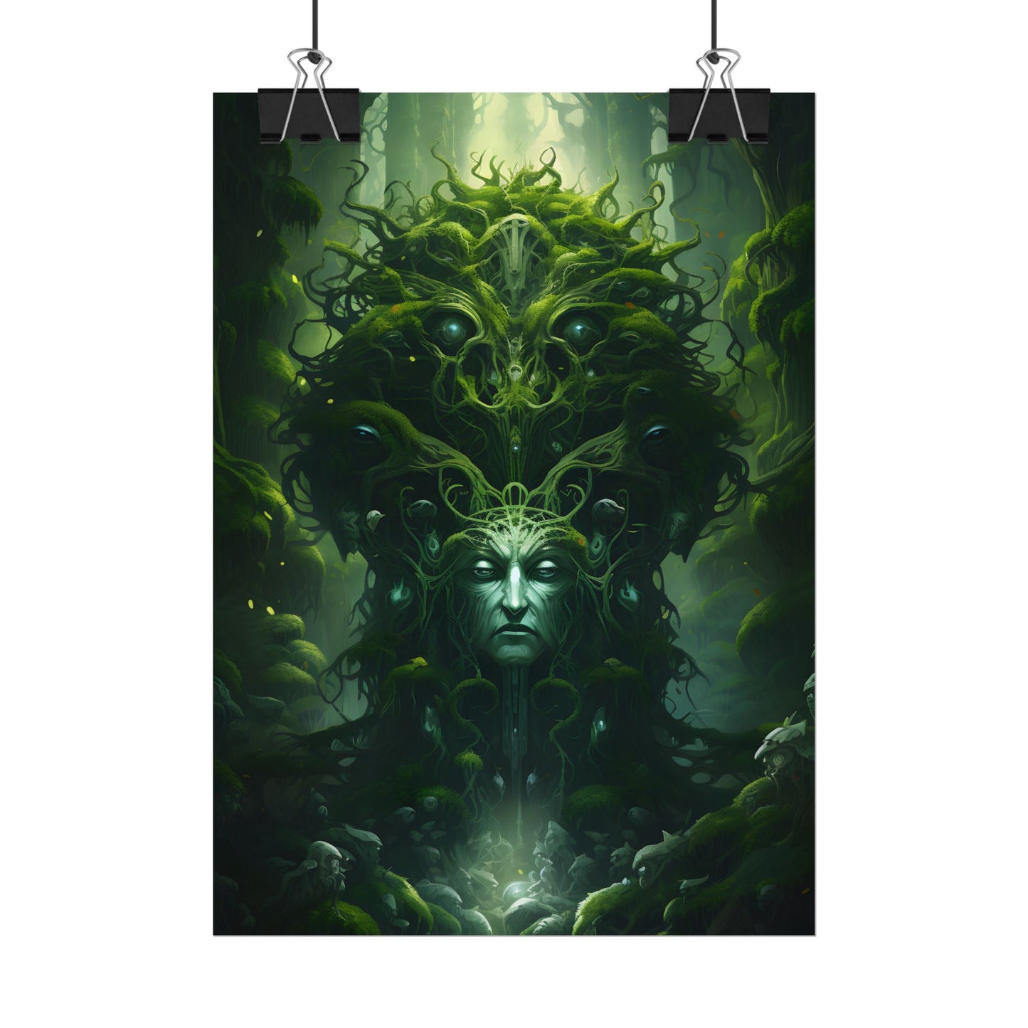 Mystical Forest Guardians: Ancient Tree Spirits Ethereal Artwork - Poster