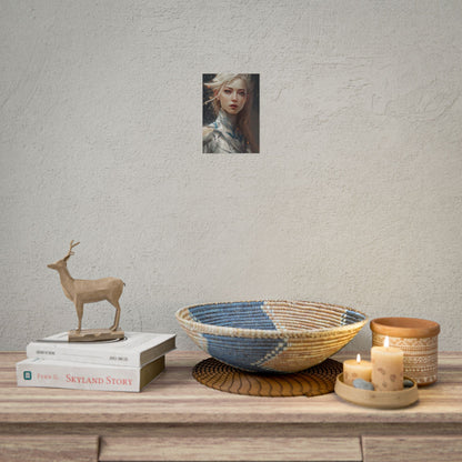 Astonishing Blonde Portrait: Capturing Intensity in Art - Poster