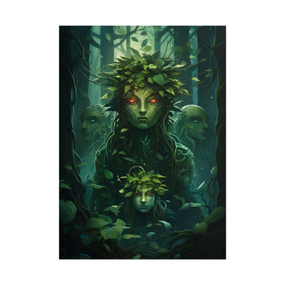Mystical Forest Guardians: Serene Ancient Tree Spirits - Poster