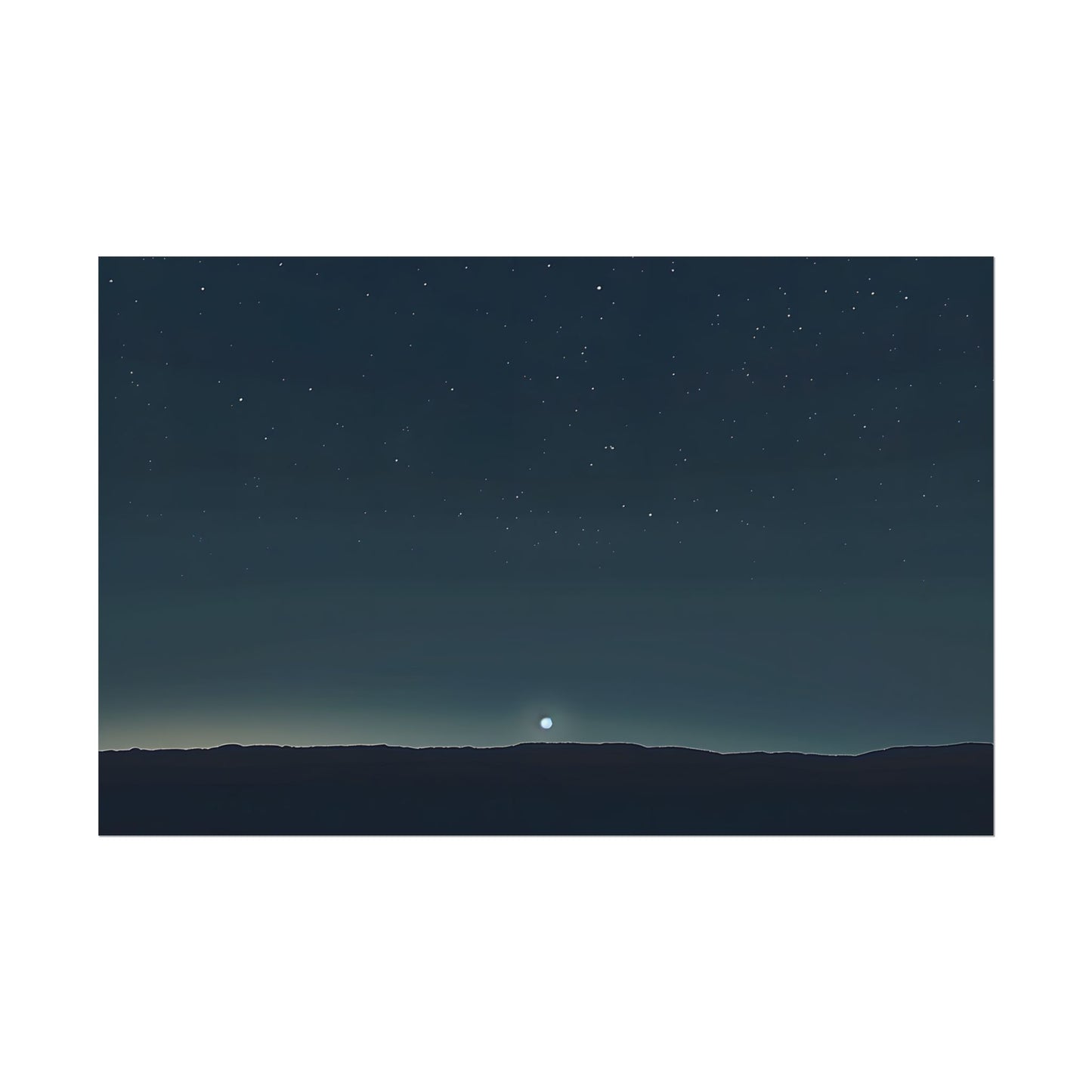 Minimalist Night Sky: Celestial Artwork with Stars and Palette - Poster