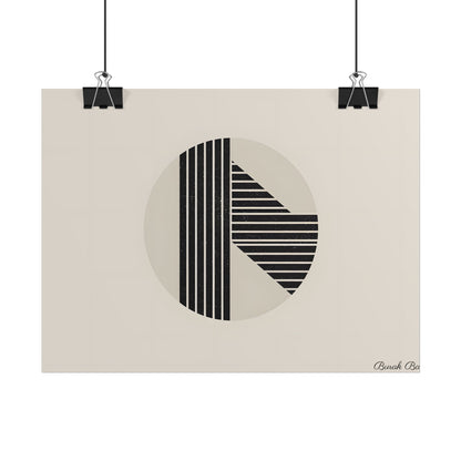 Modern Minimalist Poster: Bold Typography and Geometric Forms - Poster