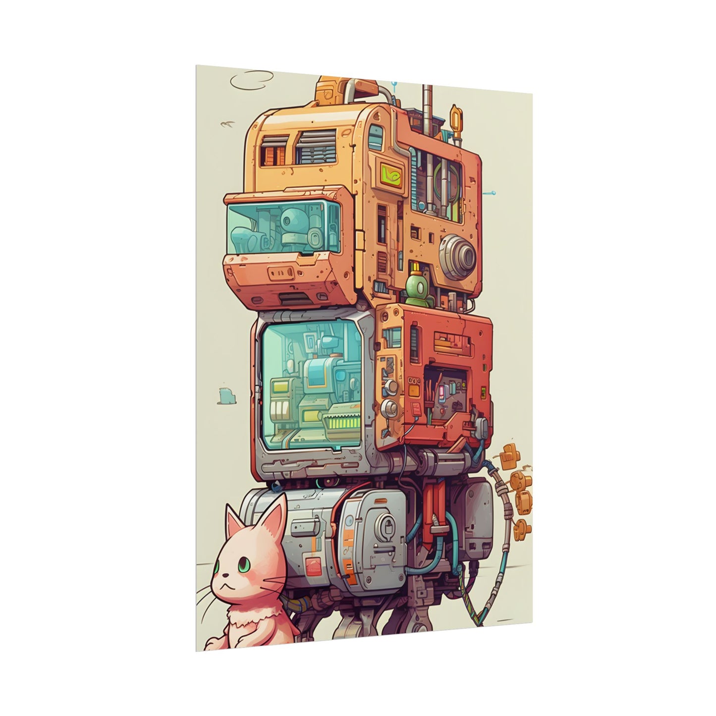 Pixel Perfect Cyber-Pet: Whimsical Gamified Art - Poster
