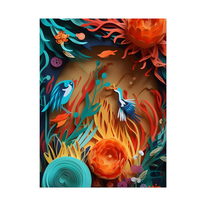 Eye-Catching Paper Quilling Indian Landscape Artwork - Poster