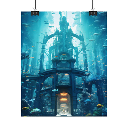 Futuristic Underwater City: Submerged Metropol Artwork - Poster