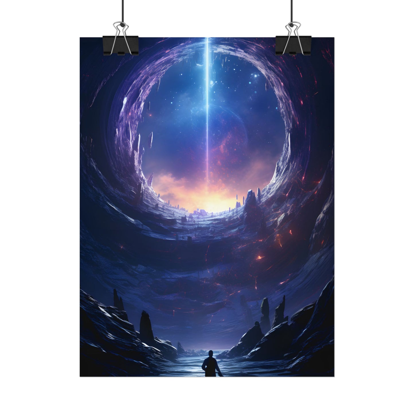 Black Hole Galaxy: Cosmic Digital Artwork - Poster