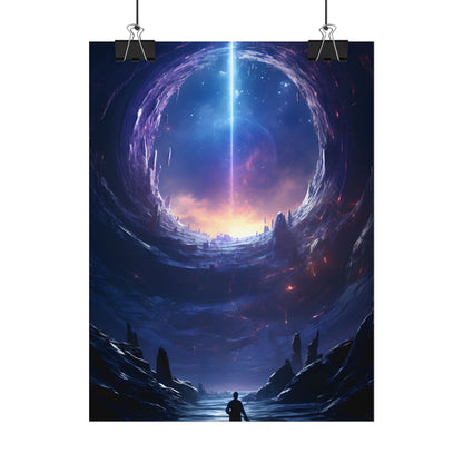 Black Hole Galaxy: Cosmic Digital Artwork - Poster