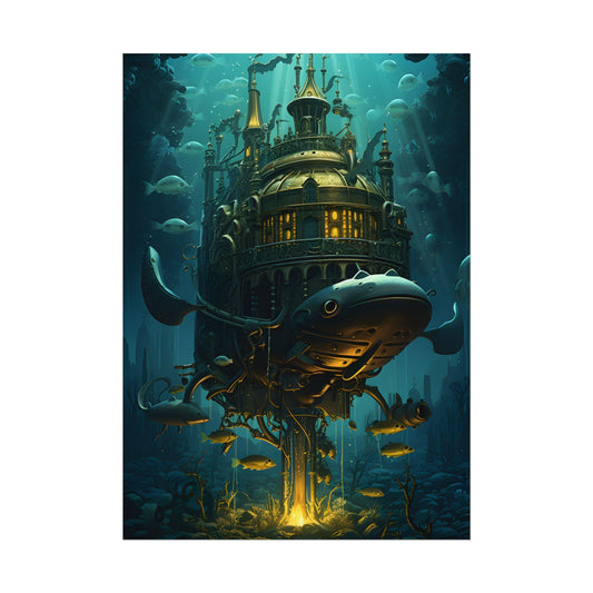Steampunk Undersea Adventure: A Submersible World - Poster