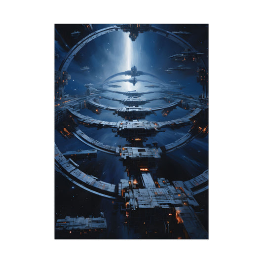 Aetherial Space Station: Massive Orbital Habitat - Poster