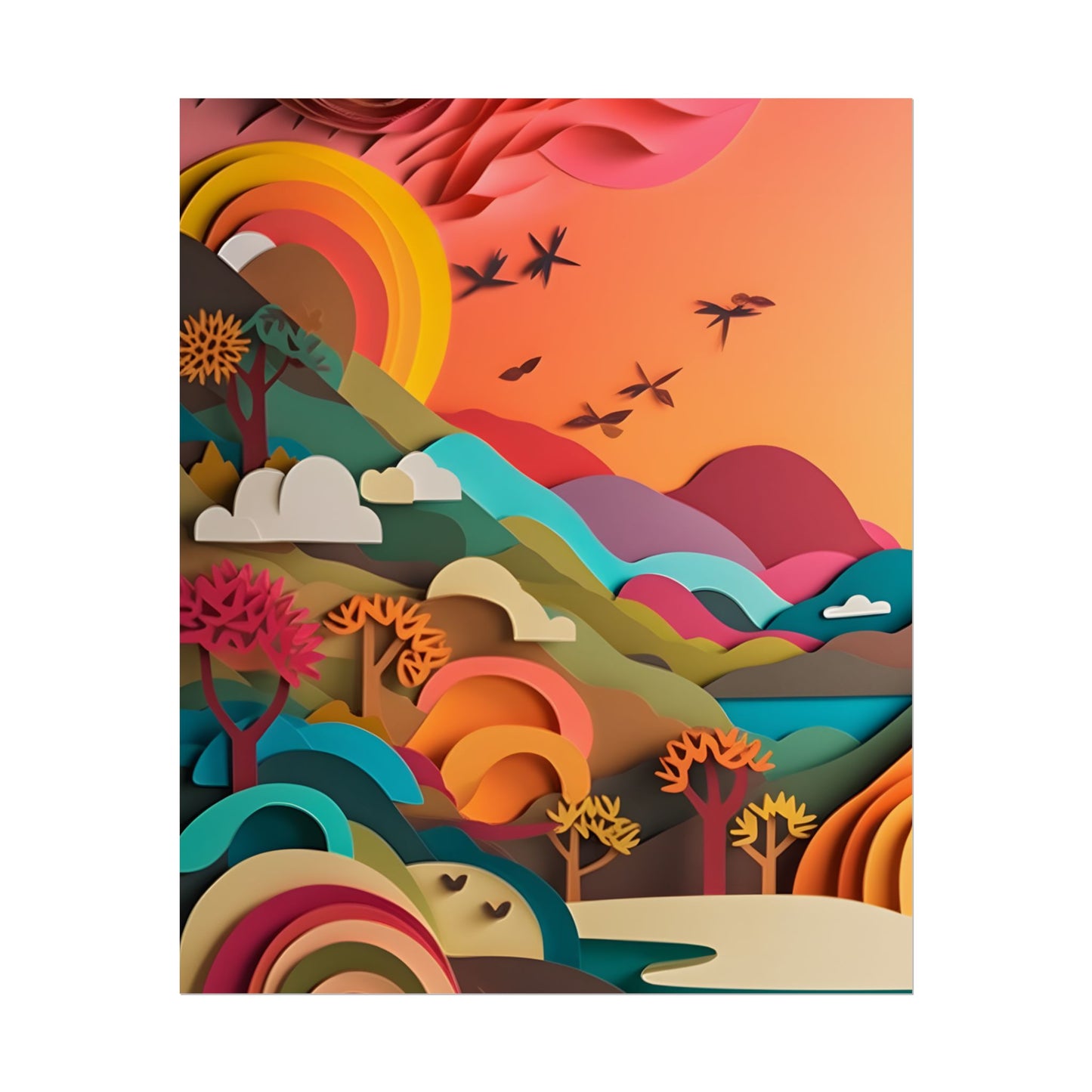 European Quilled Artwork: A Masterpiece of Paper Intricacy - Poster