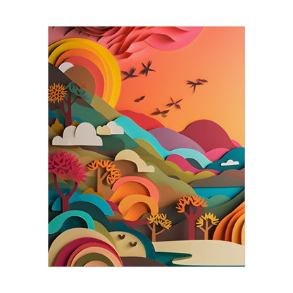 European Quilled Artwork: A Masterpiece of Paper Intricacy - Poster
