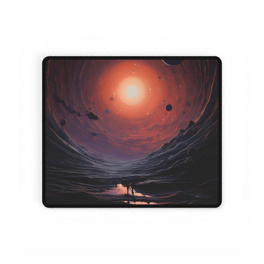 Cosmic Black Hole: A Massive Planet's Orbit in Space - Desk Mat