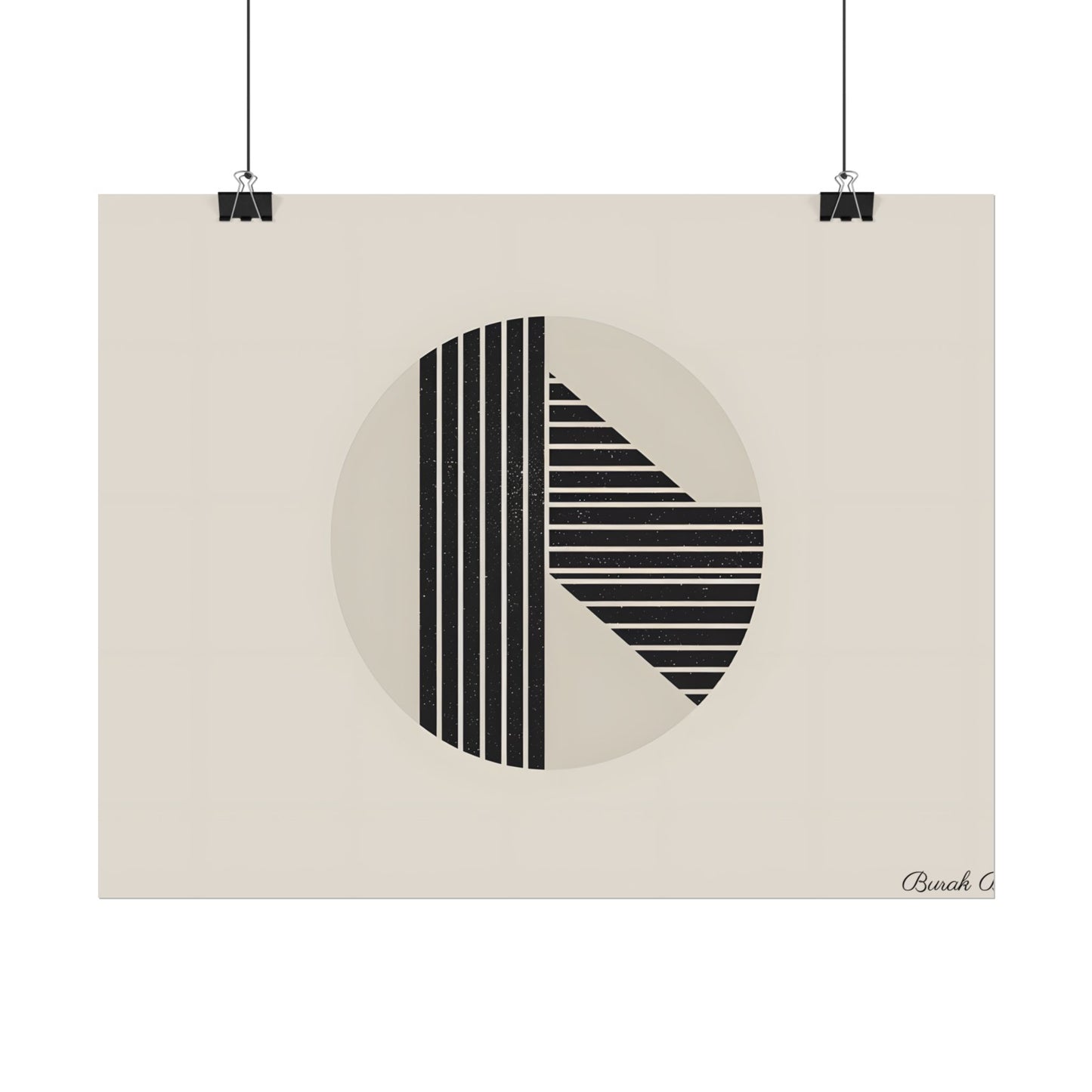 Modern Minimalist Poster: Bold Typography and Geometric Forms - Poster