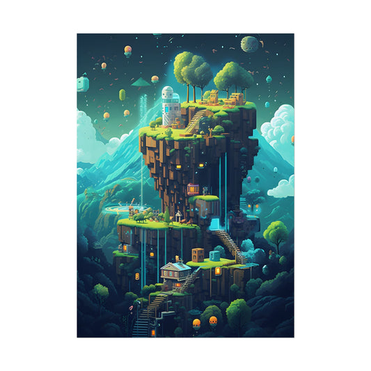 Pixel Art Cyber Pets: Urban Exploration - Poster