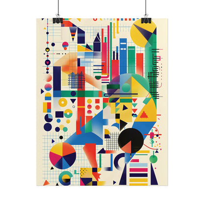 Colorful Educational Artwork: Statistical Illustration - Poster