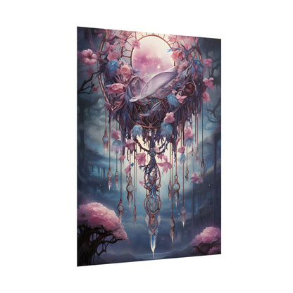 Surreal Landscape: Serene Tree in Vast Sky - Poster