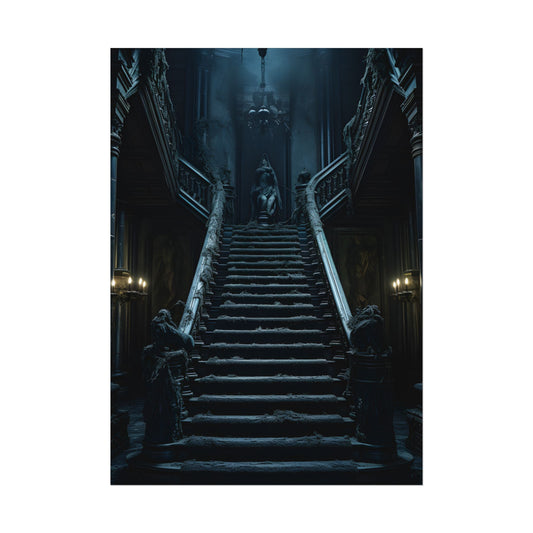 Spooky Gothic Mansion: Haunted Victorian Atmosphere - Poster