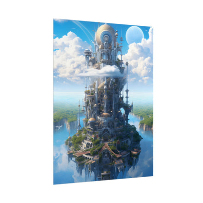 Floating City of Columbia: Breathtaking Aerial View - Poster