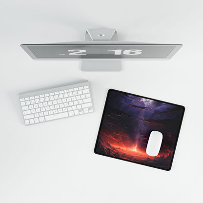 Vivid Black Hole Planet: A Detailed Cosmic Artwork - Desk Mat