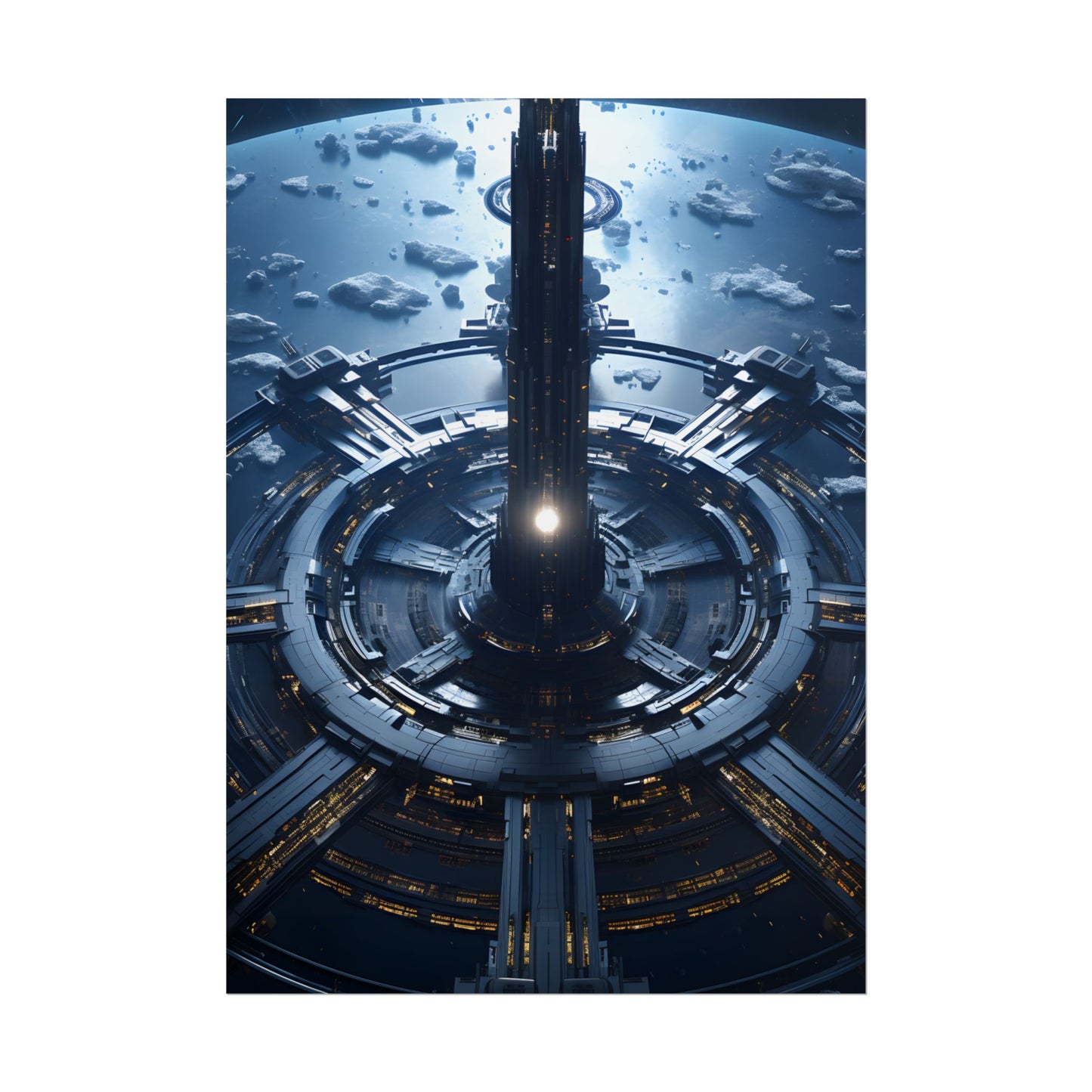 Cosmic Space Station: A Glimpse of Home in the Stars - Poster
