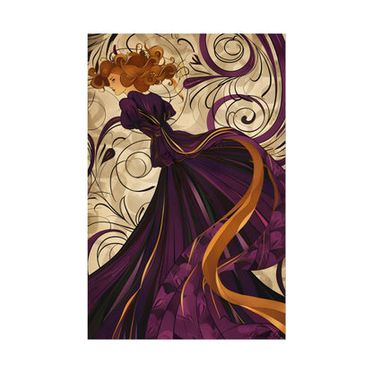 Art Nouveau Masterpiece: Elegant Geometric Design - Poster