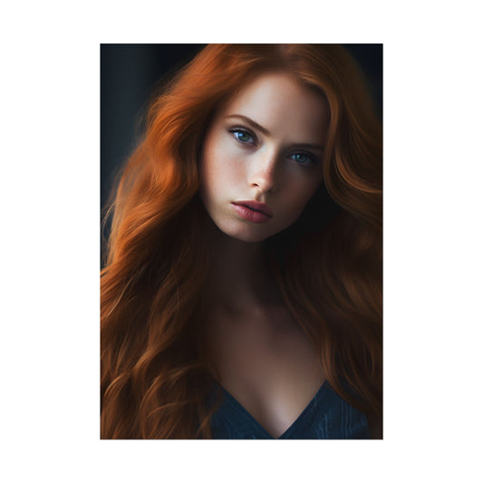 Confident Redhead Model: Empowered Super Sexy Artwork - Poster