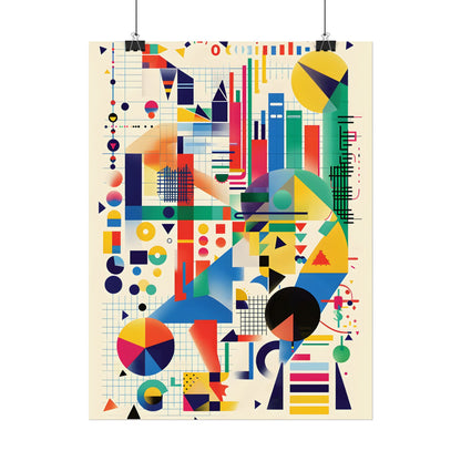 Colorful Educational Artwork: Statistical Illustration - Poster