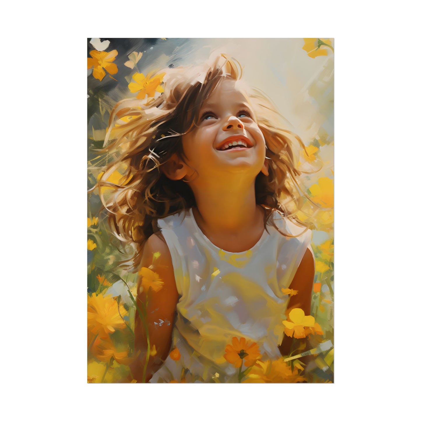 Childhood Innocence Portrait: A Candid Moment - Poster