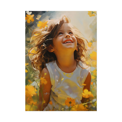 Childhood Innocence Portrait: A Candid Moment - Poster