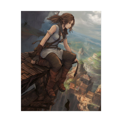 Dramatic Anime Birds Eye View: Dynamic Digital Art - Poster