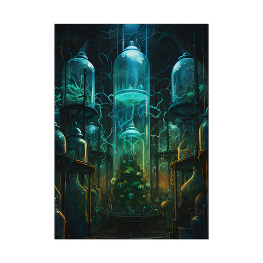 Molecular Secrets: Laboratory Artwork Showcase - Poster