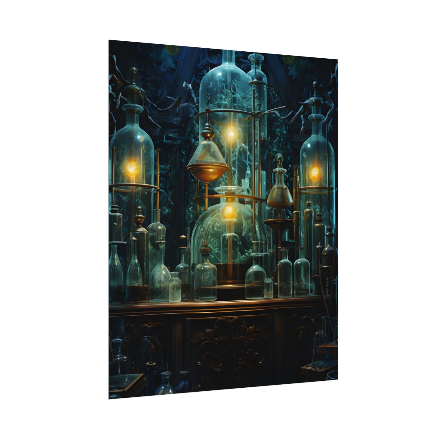 Laboratory Scene: Scientist in Chemical Research - Poster