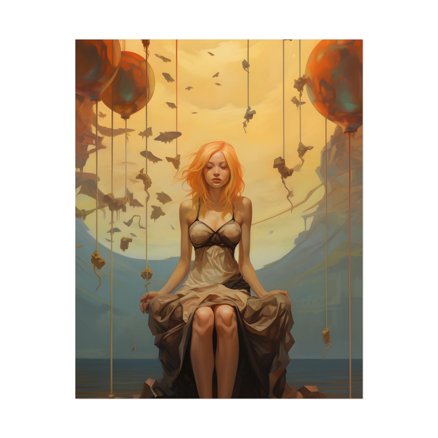 Leg Study in Natural Light: Dark Art Photography - Poster