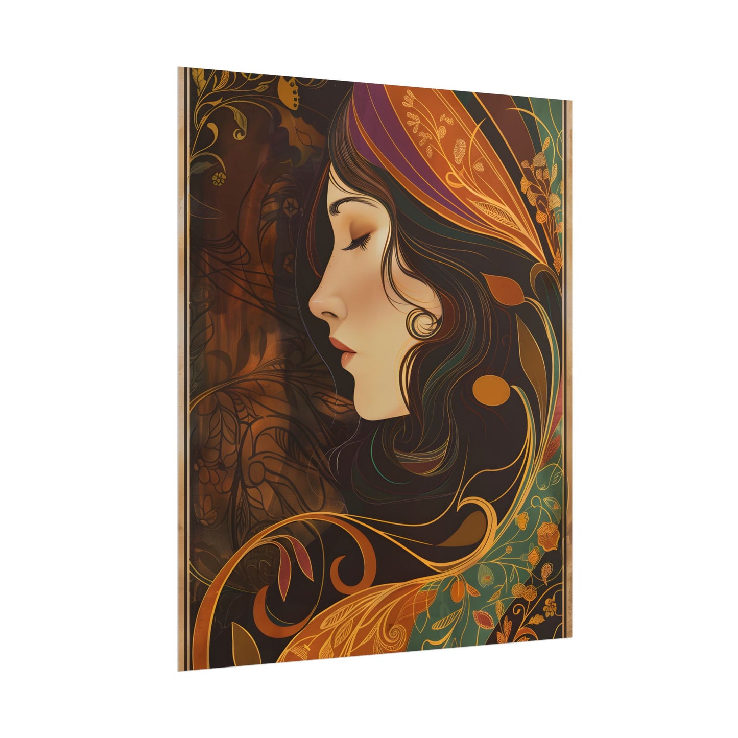 Vintage Art Nouveau Poster: Elegant Design - Poster