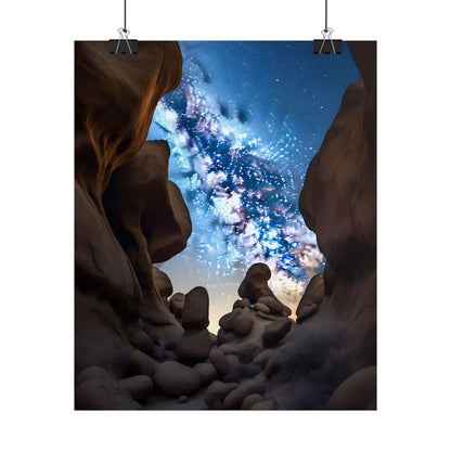 Stargazing Night Sky: Celestial Beauty of the Universe - Poster