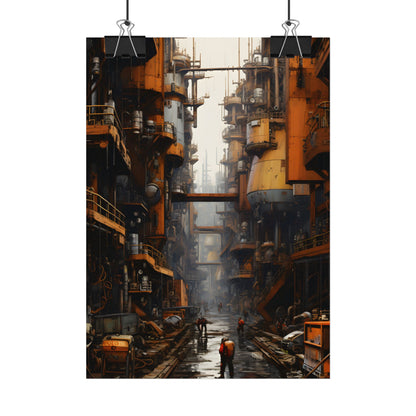 Steampunk Apocalypse: Post-Apocalyptic Cityscape - Poster