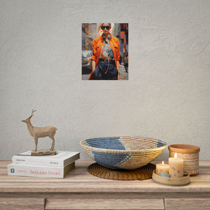 Urban Fashionista: City Chic Digital Artwork - Poster