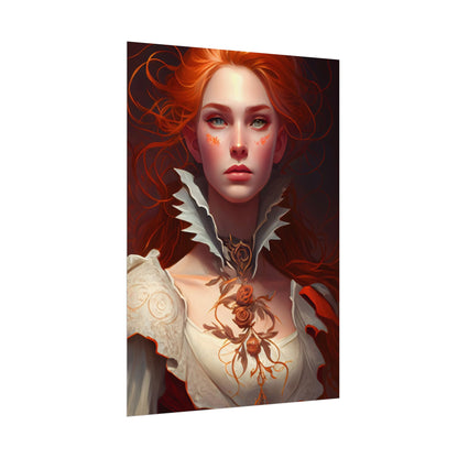Portrait of a Redhead in Soft Light - Poster