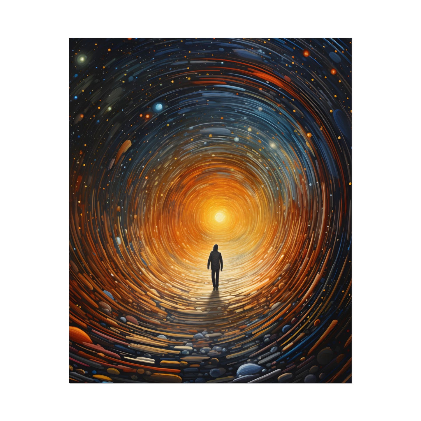 Space-Time Explorer: Intergalactic Adventure Digital Art - Poster