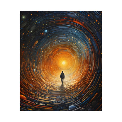 Space-Time Explorer: Intergalactic Adventure Digital Art - Poster