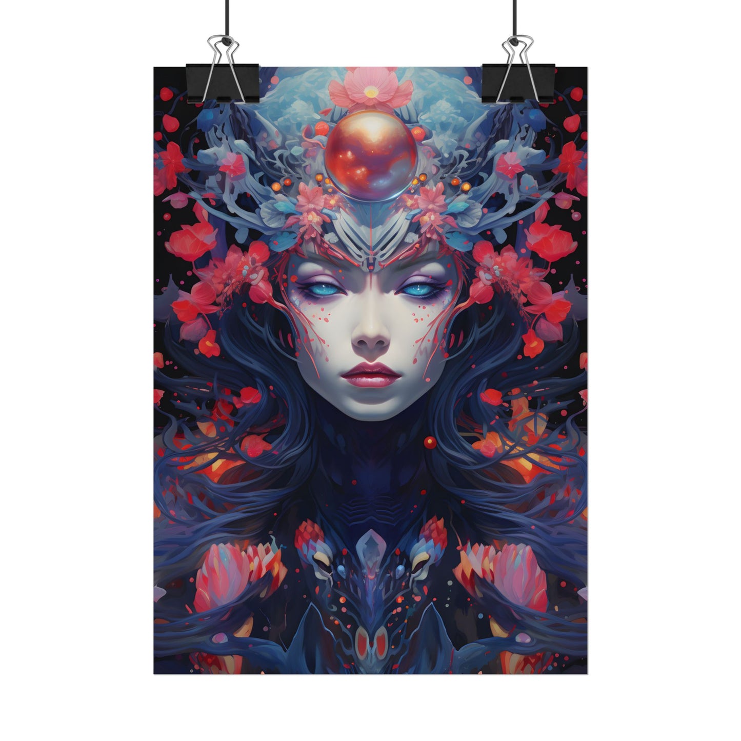 Otherworldly Celestial Dreams: Starry Night Artwork - Poster