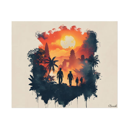 Nathan Drake's Adventure: Minimalist Illustration - Poster