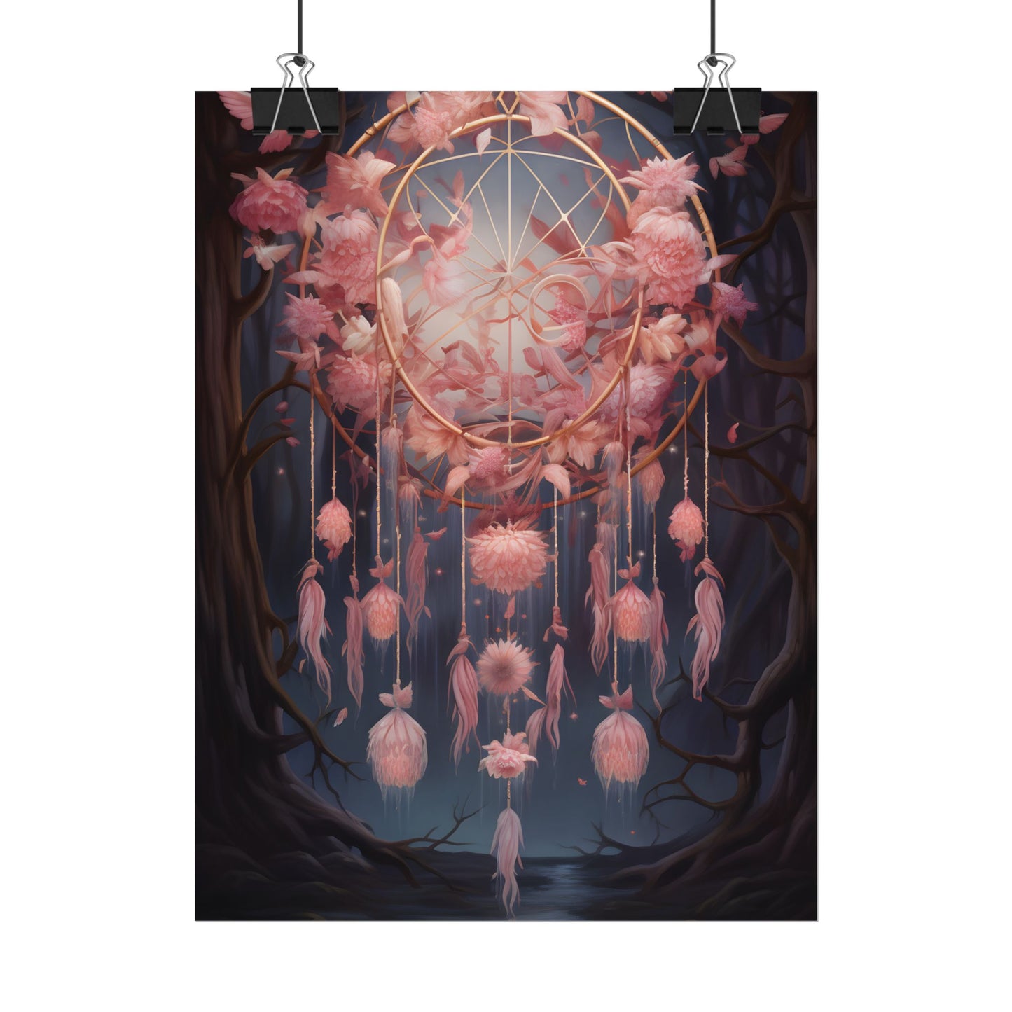 Ethereal Dreamcatcher Realm: Surreal Landscape Art - Poster