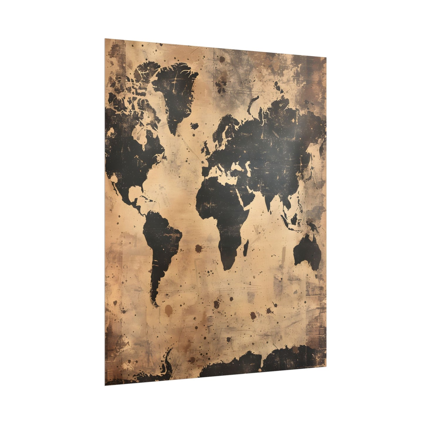 Timeless World Map: Elegant Artwork - Poster