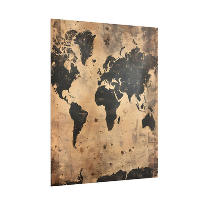 Timeless World Map: Elegant Artwork - Poster