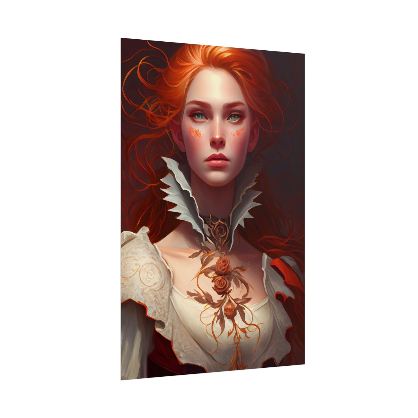 Portrait of a Redhead in Soft Light - Poster