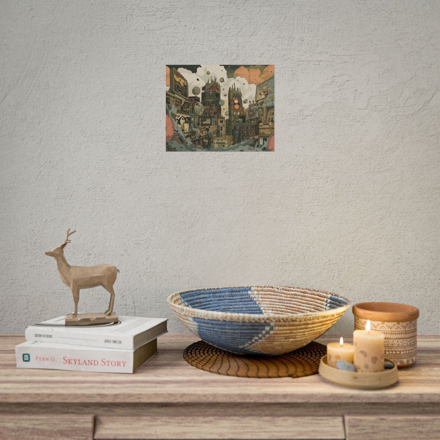 Comic Book Style Iconic Mask: Bold Lines and Dramatic Details - Poster