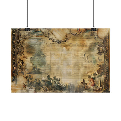 Vintage Biblical Scene: Medieval Art Poster - Poster